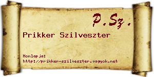 Prikker Szilveszter névjegykártya